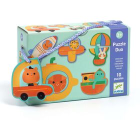 Djeco - Puzzle Duo Veículos 2 Peças