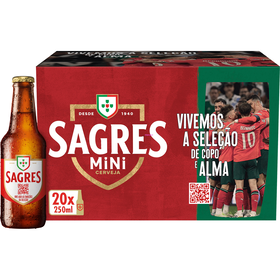Cerveja Com Álcool Sagres 20 X 25 cl