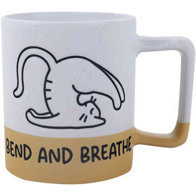 Caneca 320 ml Gato Fundo Amarelo Kasa