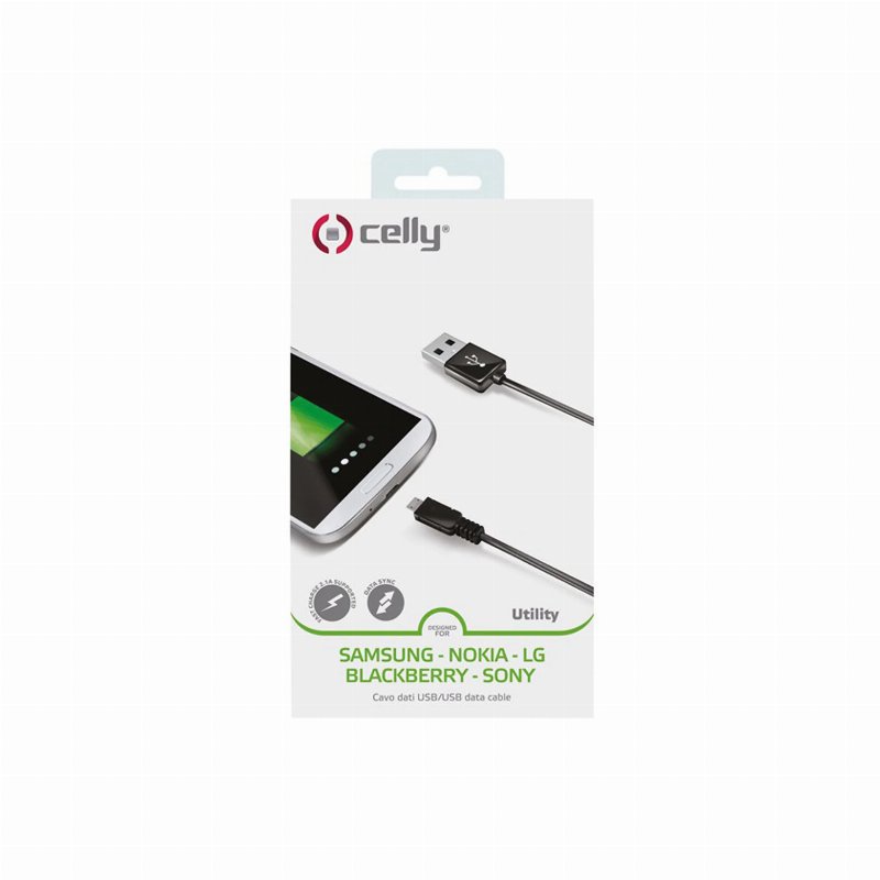 Celly Cabo Micro Usb 1 Mt Preto
