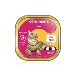 Comida Húmida Para Gato Adulto Patê Coelho Terrina Continente 100 g