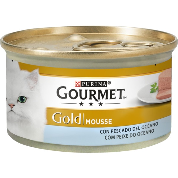 Comida Húmida Para Gato Gold Mousse Com Peixe Do Oceano 85 g