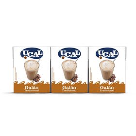Galão Leite Com Café Ucal 3 X 200 ml