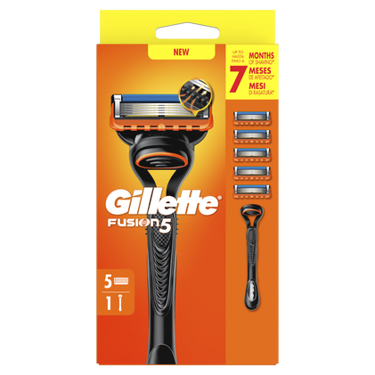 Máquina De Barbear Fusion 5 Com 5 Recargas Gillette 10Un