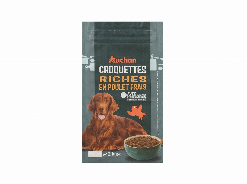 Ração Para Cão Auchan Rico Em Frango Fresco 2 kg