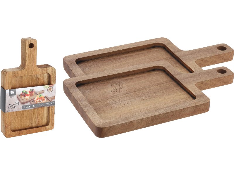 Conjunto 2 Tábuas Servir Madeira