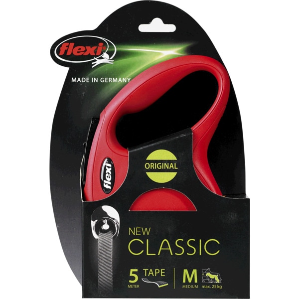 Trela Para Cão New Classic Com Corda 5 Metros Tamanho M Vermelha 1 unidade
