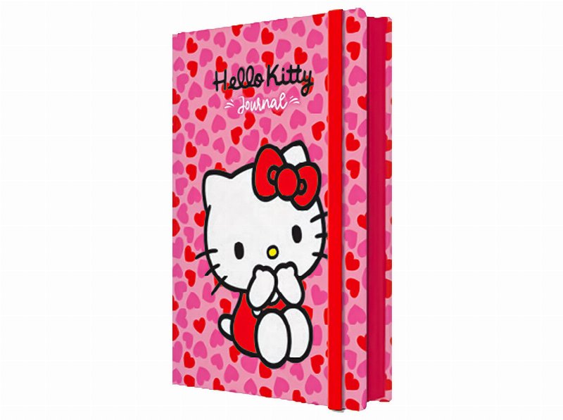Caderno De Notas A5 Hello Kitty Com Elástico 14.8X21X2Cm