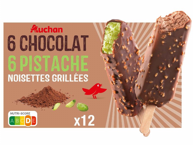 Gelado Palito Auchan Chocolate Pistachio 12X60 ml