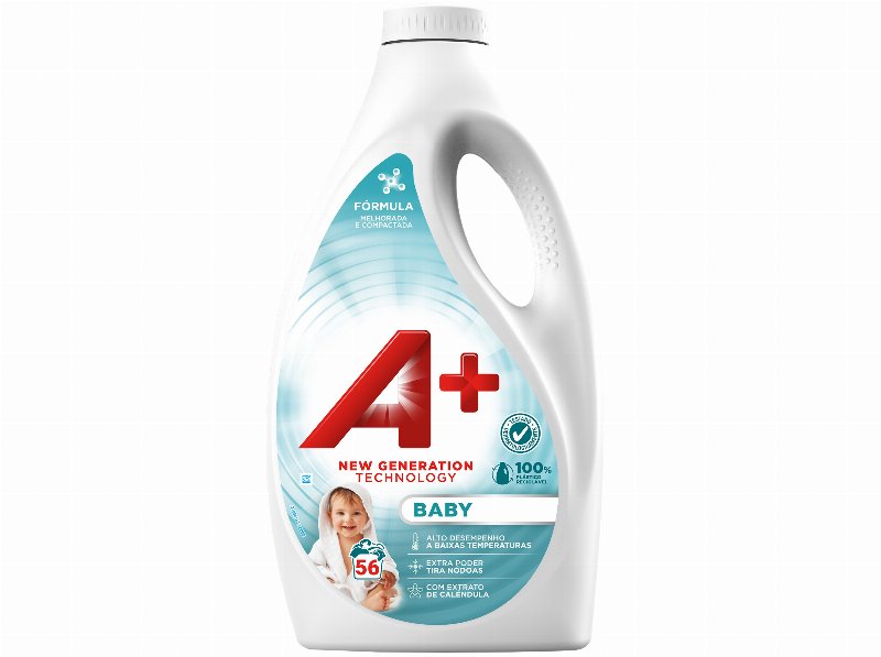 Detergente Roupa Máquina A+ Líquido Baby 56 Doses