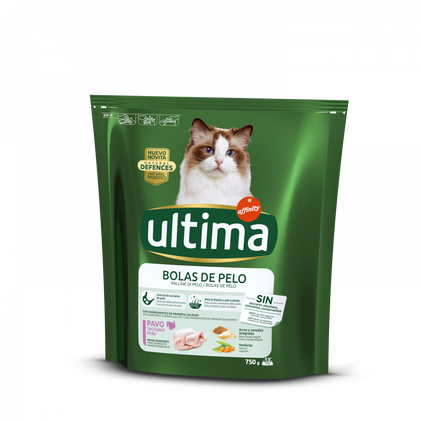 Comida Seca Para Gato Bolas De Pêlo Com Peru Affinity Ultima 0.75Kg