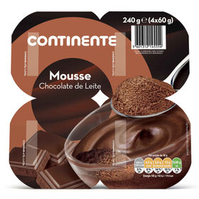 Mousse Chocolate De Leite Continente 240 gr (4 Un)