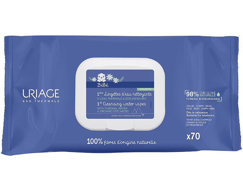 Toalhetes Uriage Bébe Primeira Água 70Un