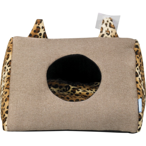 Cama Para Gato Savana Bege/Leopardo Tamanho S 1 unidade