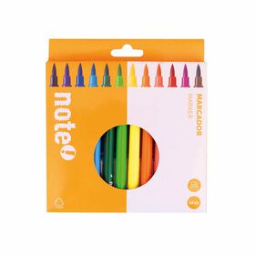 Marcadores De Colorir Lavável 12 Un