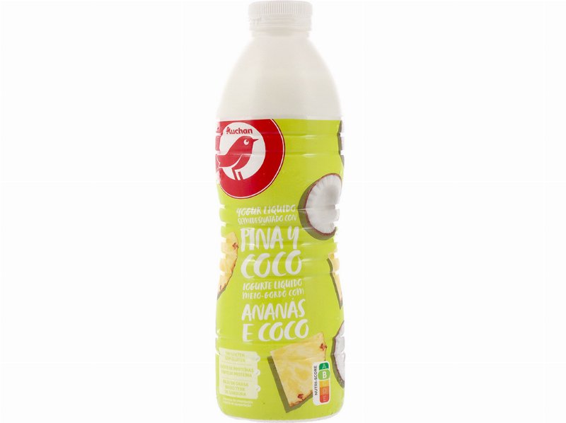 Iogurte Auchan Líquido Ananás E Côco 1 kg