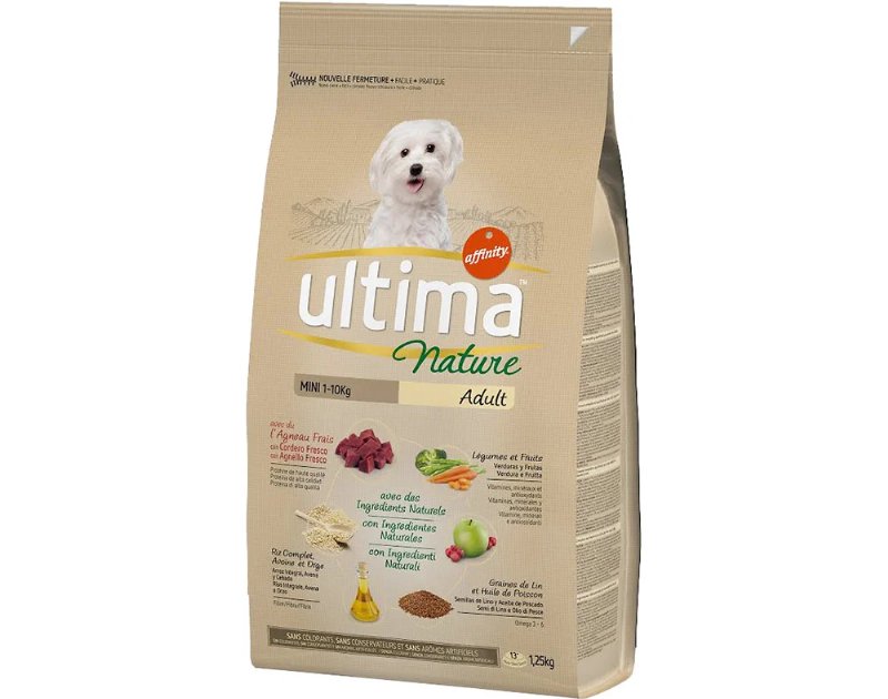 Ração Para Cão Nature Ultima Mini Com Borrego 1.25 kg