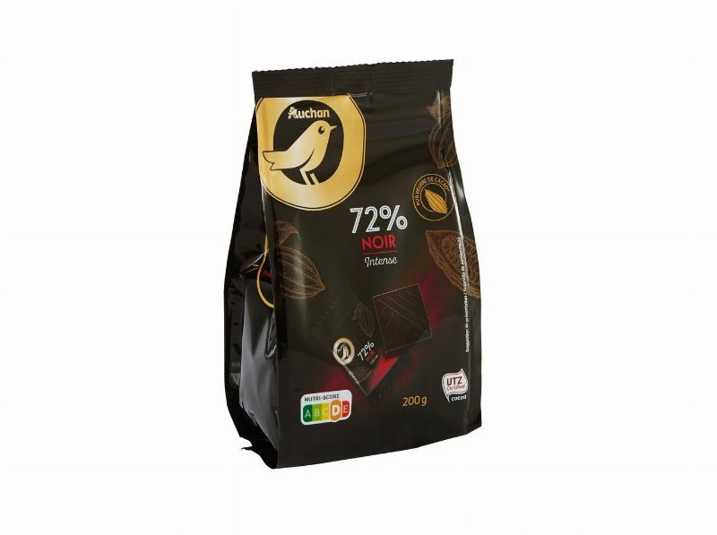 Mini Tabletes Auchan Gourmet Chocolate Negro 72% 200 g
