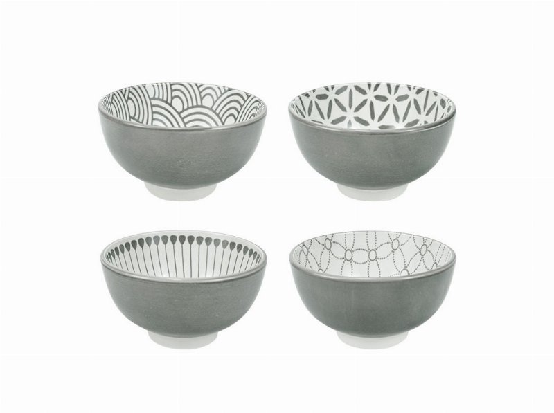 Conjunto De 4 Tigelas Graphic Actuel Porcelana 11.5 Cm