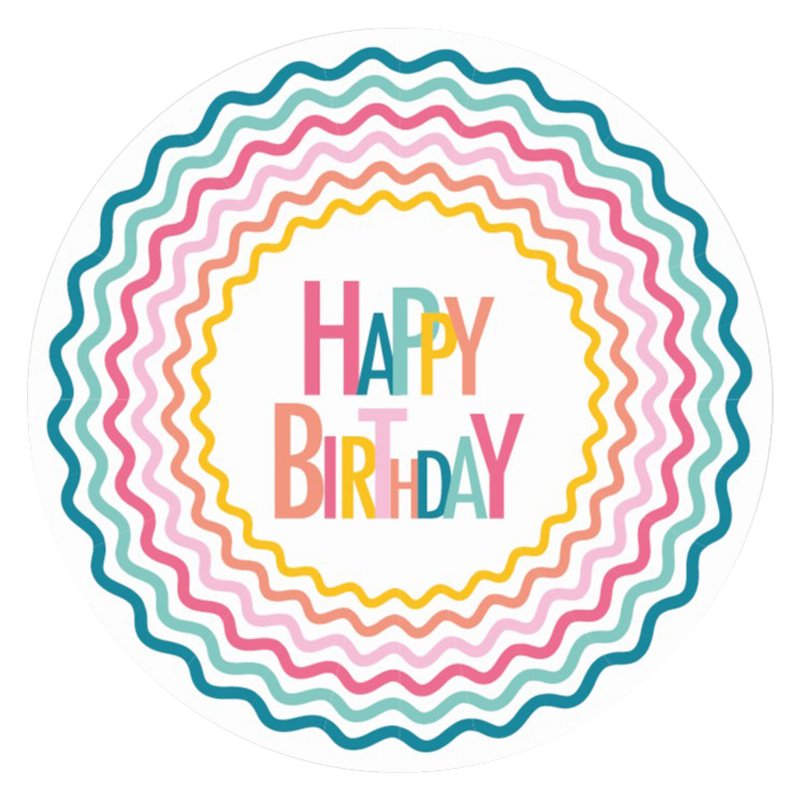 Prato De Cartão Actuel Happy Birthday 23Cm 10 Unidades