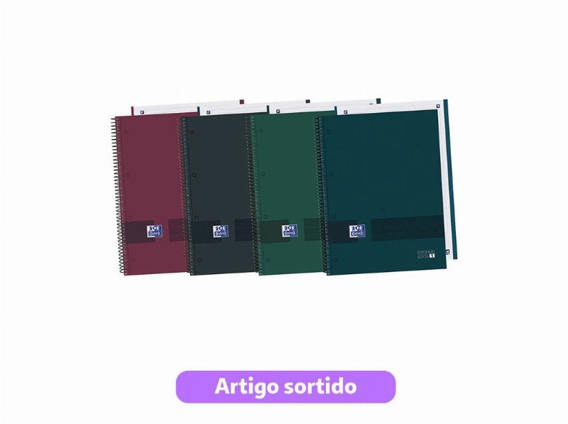 Caderno Espiral Oxford&You A4 Quadriculado 80 Folhas Cores Sortidas