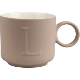 Caneca 360 ml Letra L Creme Kasa