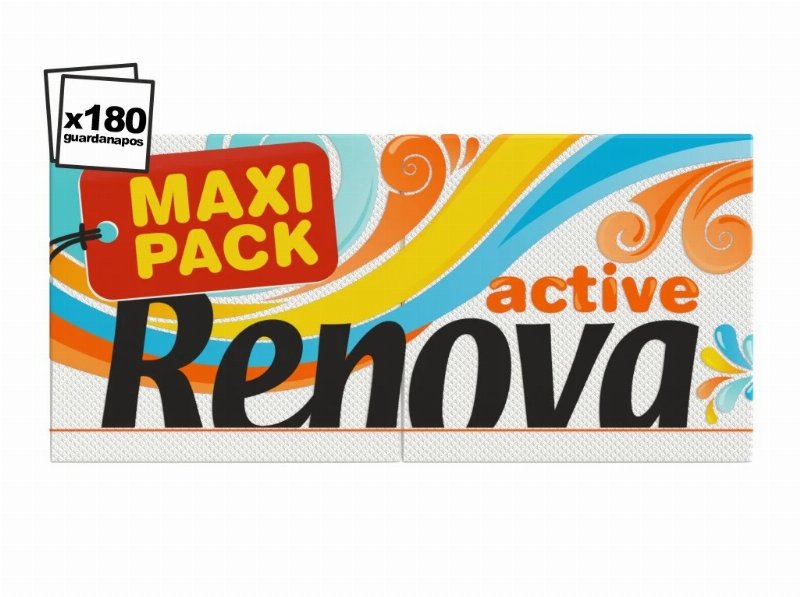 Guardanapos Renova Folha Simples Brancos 180 Unidades