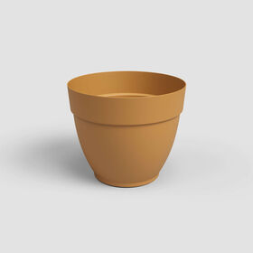 Vaso Redondo Plástico 25Cm Amarelo Mel Artevasi 1 Un
