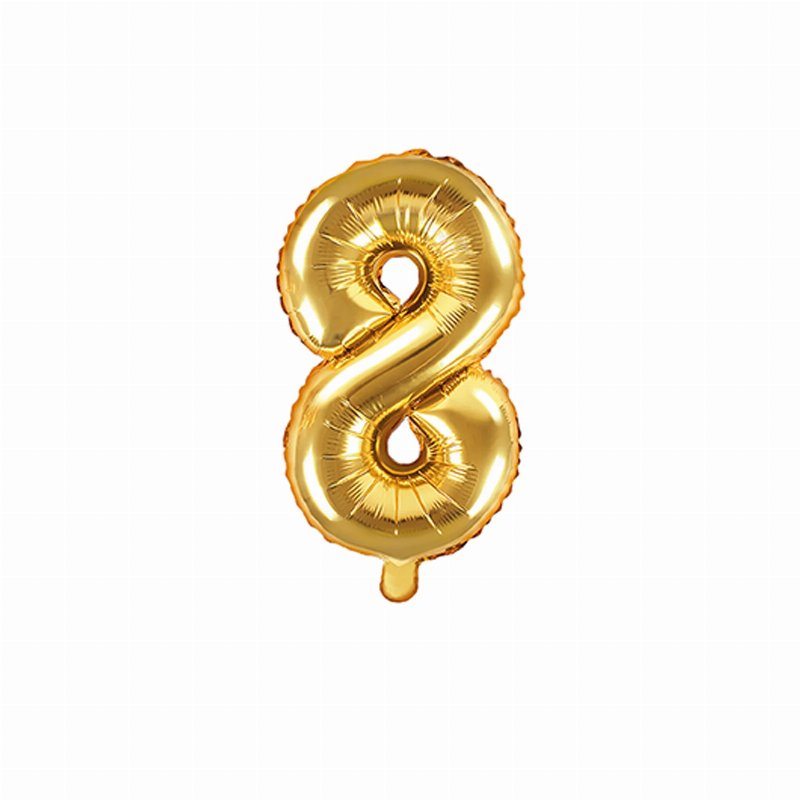 Balão Foil Nº8 Dourado