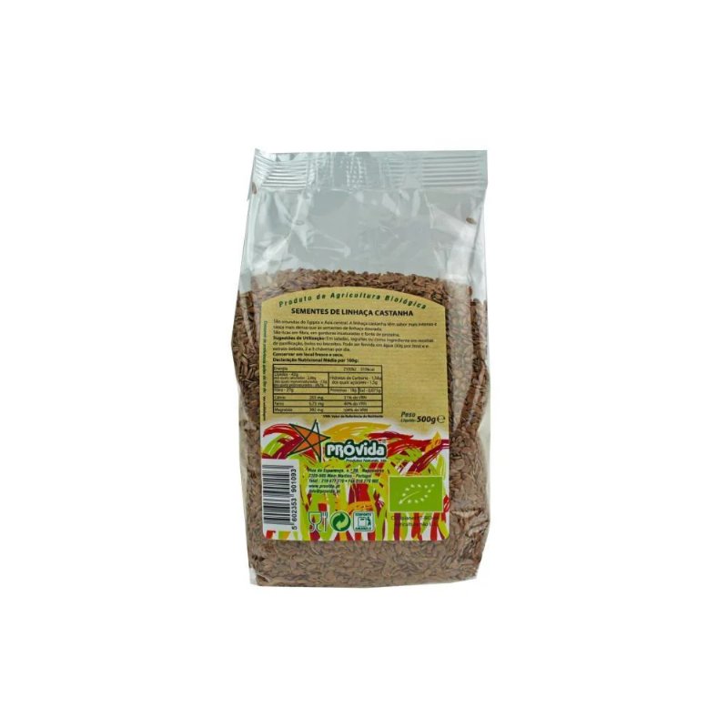 Sementes De Linhaça Castanhas Próvida Bio 500 g