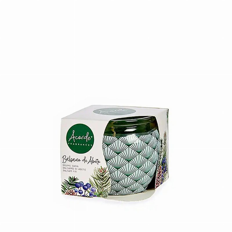 Acorde Vela Perfumada Vidro Bálsamo De Abeto