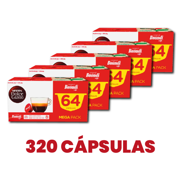 Café Buondi Int 8 - 320 Cápsulas (5X64 Cápsulas) Dolce Gusto