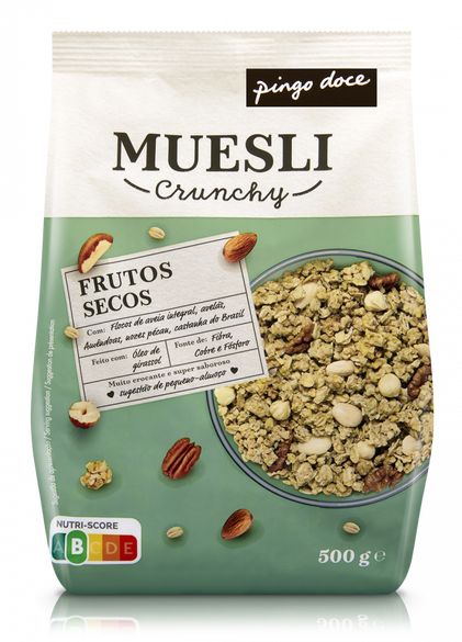 Muesli Crunchy Com Frutos Secos Pingo Doce 0.5Kg