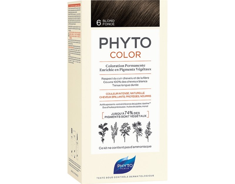 Coloração Phyto 6 Louro Escuro 1Kit