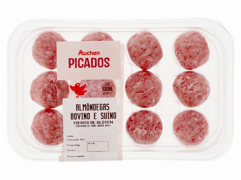 Almôndegas De Bovino/Suino Isento De Gluten Auchan 350 gr