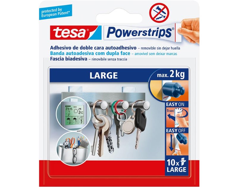 Fita Adesiva Tesa Power Strips Com 10 Tiras