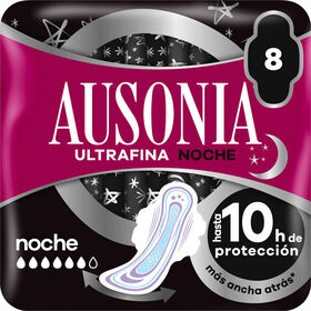 Pensos Higiénicos Ultrafina Noite Com Abas Ausonia 8 Un