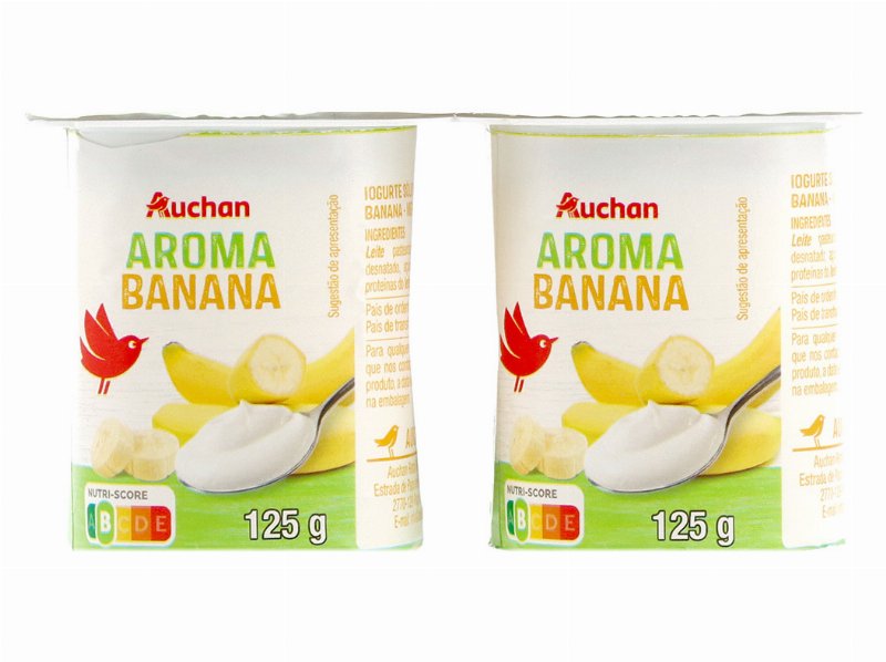 Iogurte Auchan Aroma Banana 4X125 g