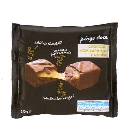 Snack De Chocolate Com Caramelo E Nougat Pingo Doce 0.35Kg