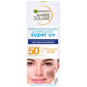 Creme De Rosto Antimanchas E Antipoluição Fps 50+ Garnier Ambre Solaire 40 ml