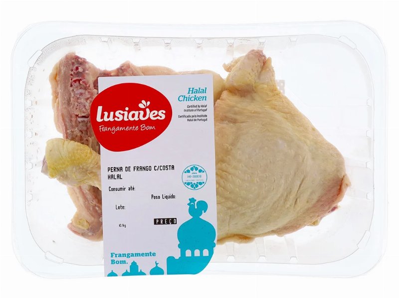Perna De Frango Com Costas Halal Embalagem Kg