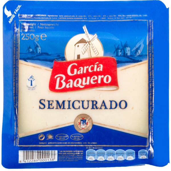 Queijo De Espanha Castelhano Semi Curado 250 g