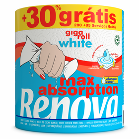 Rolo De Cozinha Gigaroll Branco Renova
