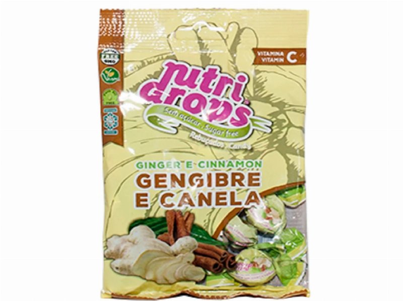Rebuçados Nutridrops Gengibre E Canela Sem Açúcar 75 g