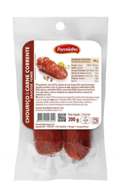Chouriço De Carne Corrente Porminho 0.2Kg