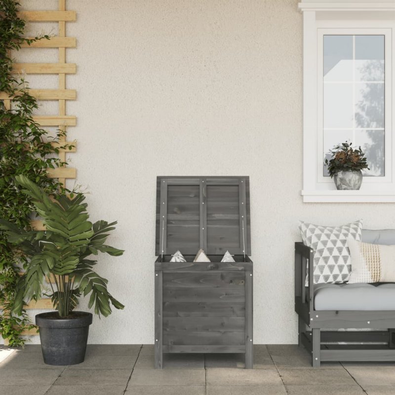 Hkh Caixa Arrumação P/ Jardim 50X49X56,5 Cm Abeto Maciço - Antracite