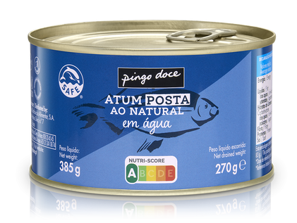 Atum Posta Ao Natural Em Água Pingo Doce 0.27Kg