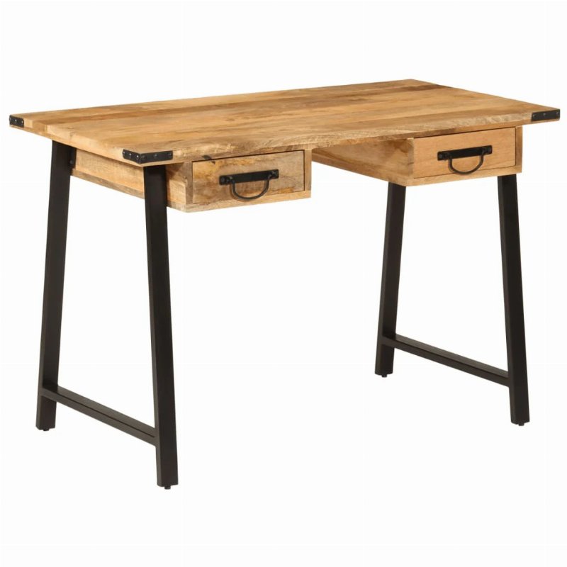 Hkh Secretária Com Gavetas 105X55X70 Cm Mangueira Maciça E Ferro