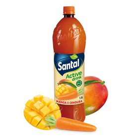 Refrigerante Sem Gás Manga E Cenoura Santal 1,5 Lt
