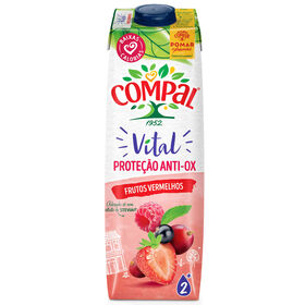 Néctar Frutos Vermelhos Com Stevia Compal Vital Anti-Ox 1 Lt